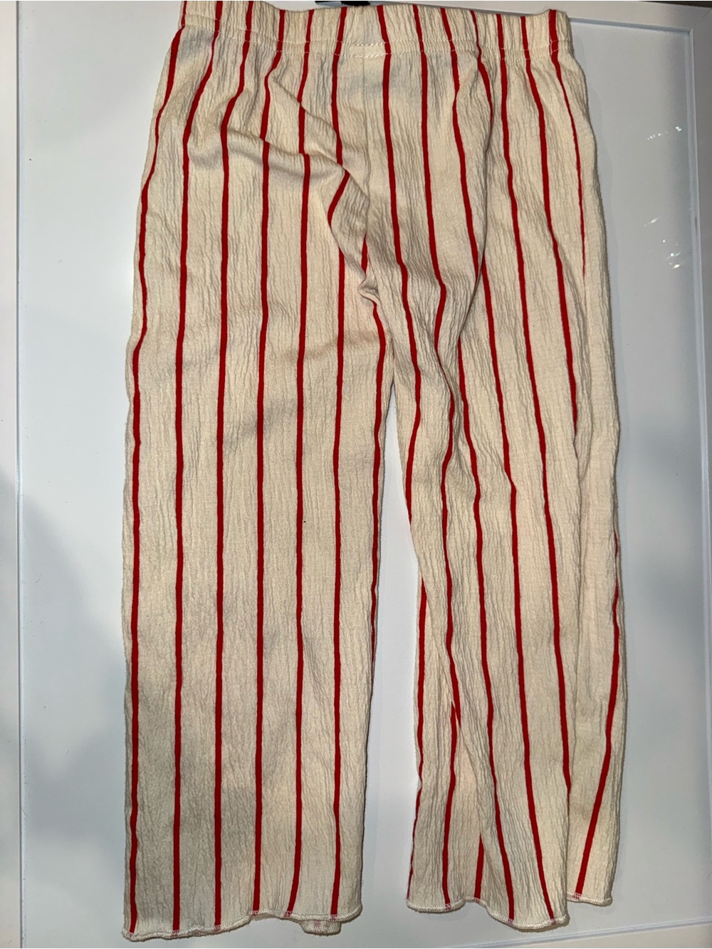 Cat & Jack Cream Joggers with Red Stripes